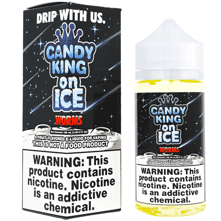 candy king, on ice, sour worms, vape juice, eliquid