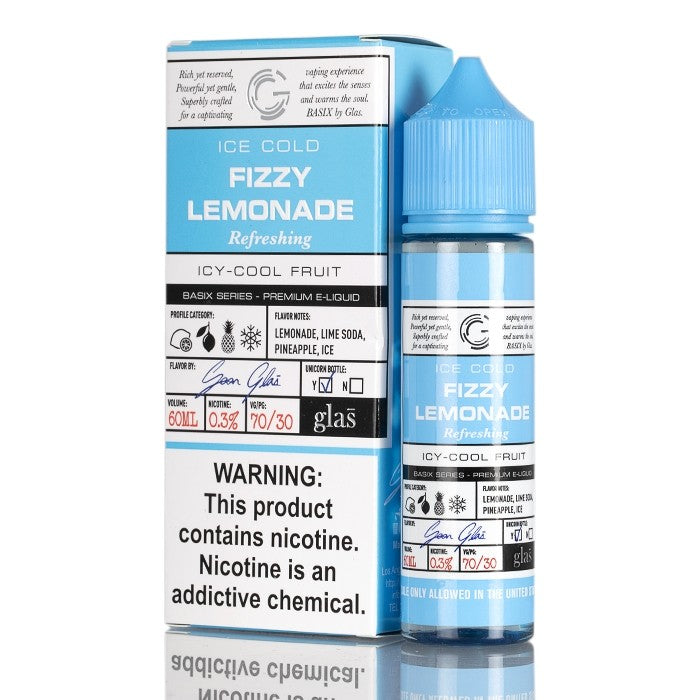 glas, basix, vape juice, fizzy lemonade, ejuice