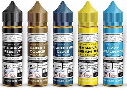 glas basix series, vape juice, eliquid, blueberry, banana, cookie