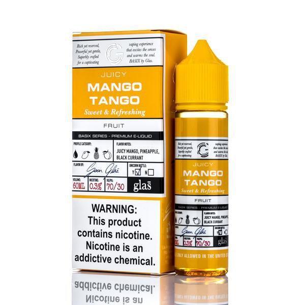 glas, basix, vape juice, mango tango, fruit, vape, mod