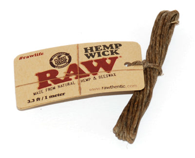 raw, hemp wick, papers, rolling