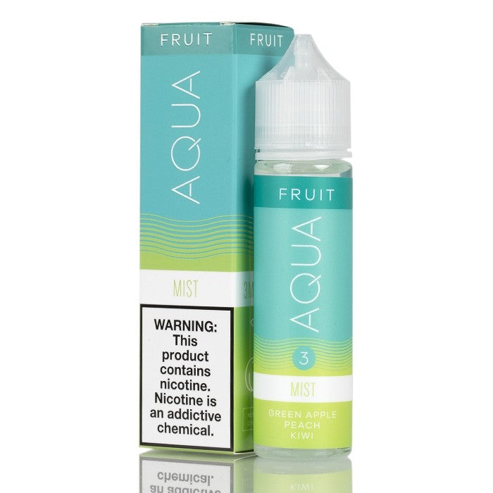 aqua, mist, apple, kiwi, vape, juice, eliquid